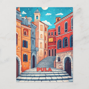 Pula Croatia Travel Postcard