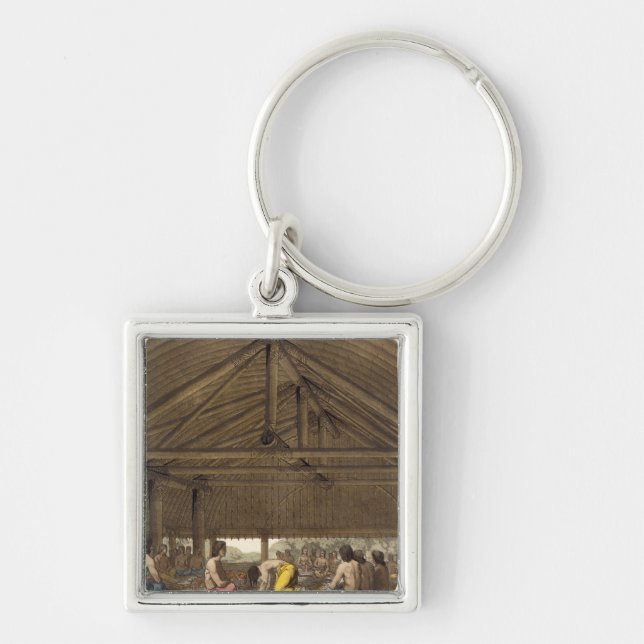 Pulaho, King of the Friendly Islands drinking Kava Keychain (Front)