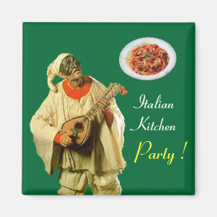 PULCINELLA ITALIAN KITCHEN PARTY ,green Magnet