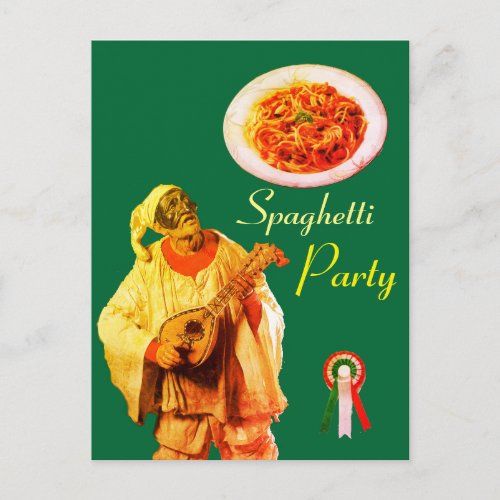 PULCINELLA ITALIAN KITCHEN SPAGHETTI PARTY Recipe Postcard