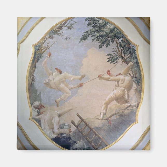 Pulcinella on a Swing, 1797 (fresco) Magnet (Front)