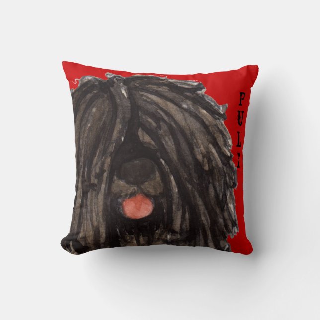 Puli Color Block Throw Pillow (Front)