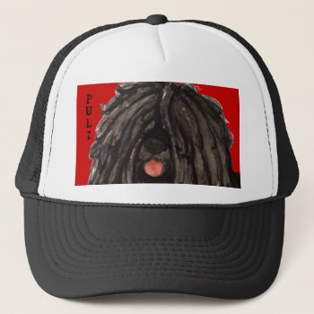 Puli Color Block Trucker Hat by DogsInk at Zazzle