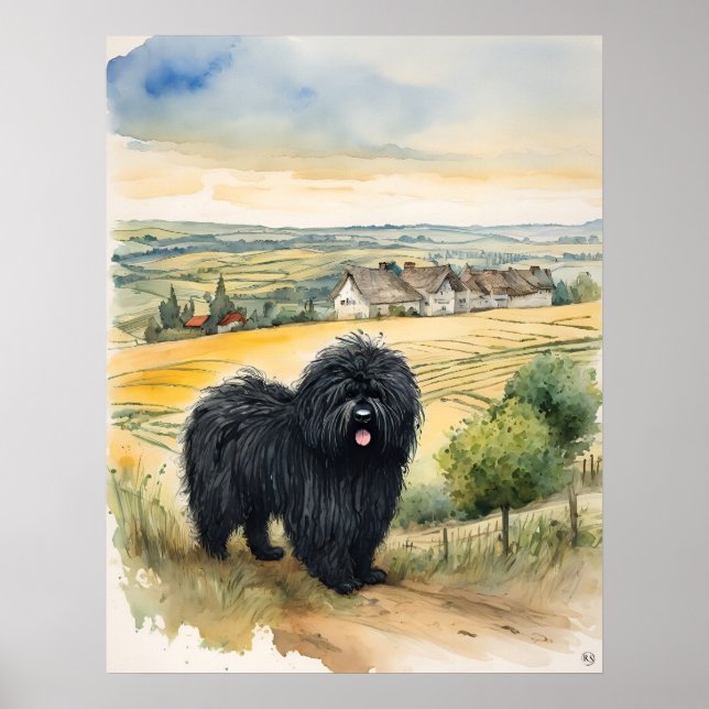 Puli - Dog Art Print (Front)