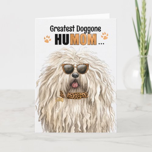 Puli Dog Best HuMOM Ever Mothers Day Holiday Card