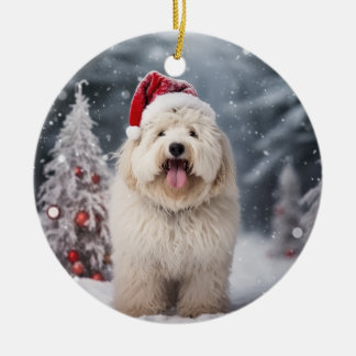 Puli Dog Christmas Keepsake Ceramic Ornament
