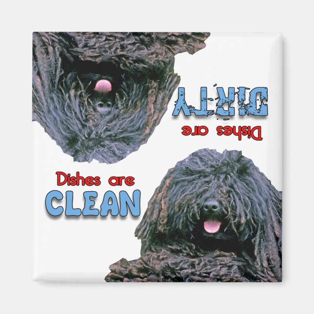 Puli Dog Lovers Dishwasher Magnet (Front)