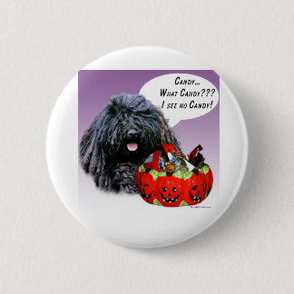 Puli Halloween Candy Pinback Button