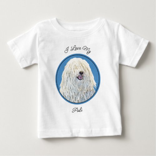 Puli Painting _ Cute Original Dog Art Baby T_Shirt