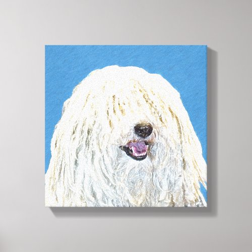 Puli Painting _ Cute Original Dog Art Canvas Print