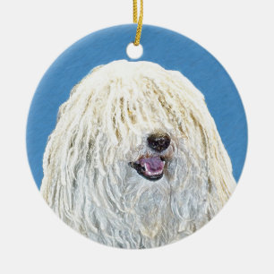 Puli Painting - Cute Original Dog Art Ceramic Ornament