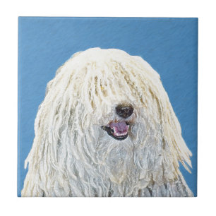 Puli Painting - Cute Original Dog Art Ceramic Tile