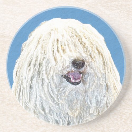 Puli Painting _ Cute Original Dog Art Coaster