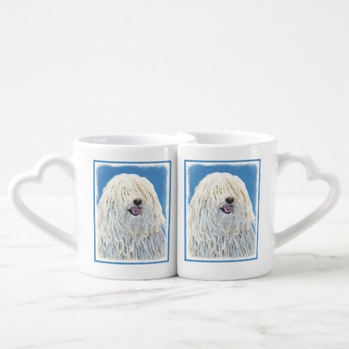 Puli Painting _ Cute Original Dog Art Coffee Mug Set