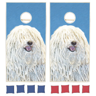 Puli Painting - Cute Original Dog Art Cornhole Set