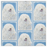 Puli Painting - Cute Original Dog Art Fabric