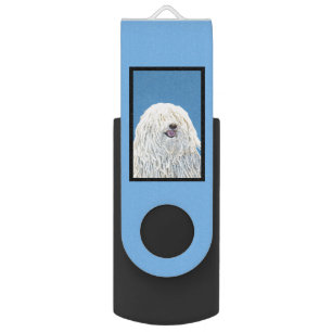 Puli Painting - Cute Original Dog Art Flash Drive