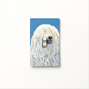 Puli Painting - Cute Original Dog Art Light Switch Cover
