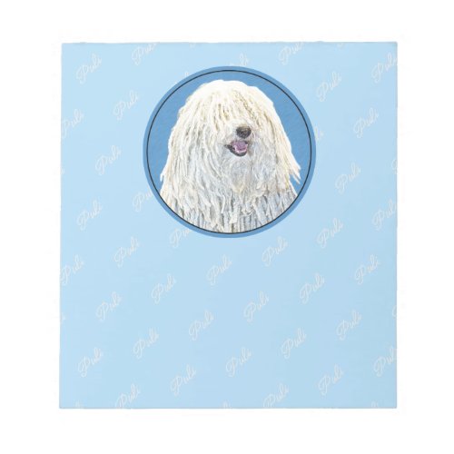 Puli Painting _ Cute Original Dog Art Notepad