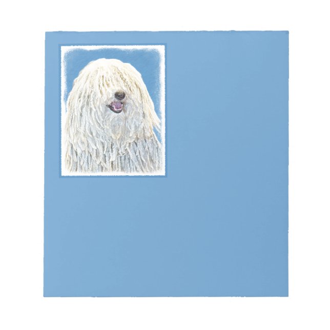 Puli Painting - Cute Original Dog Art Notepad (Front)
