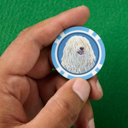 Puli Painting _ Cute Original Dog Art Poker Chips