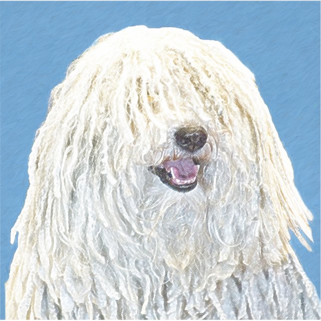Puli Painting - Cute Original Dog Art Sticker (Front)