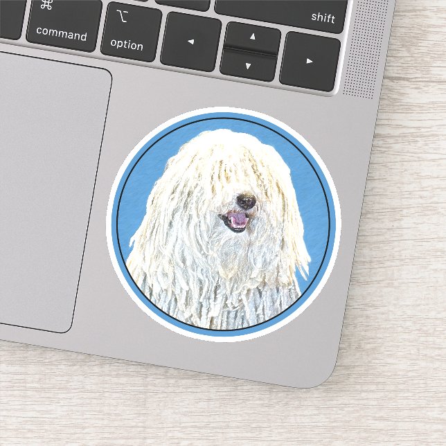 Puli Painting - Cute Original Dog Art Sticker (Detail)