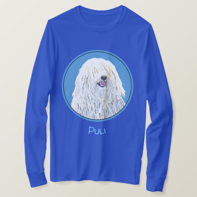 Puli Painting - Cute Original Dog Art T-Shirt (Design Front)