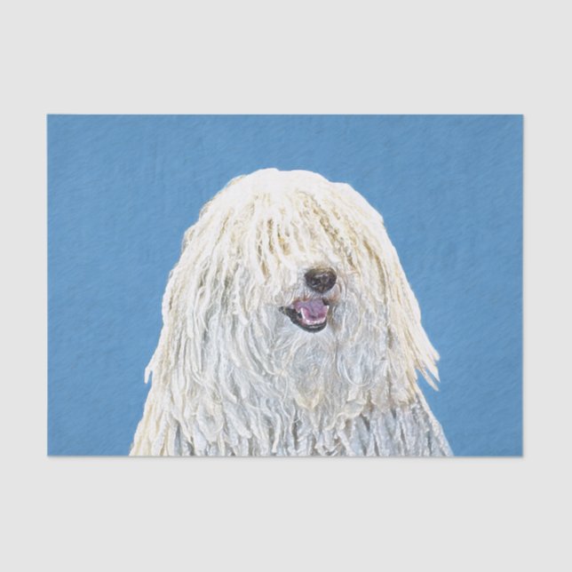 Puli Painting - Cute Original Dog Art Tissue Paper (Front)