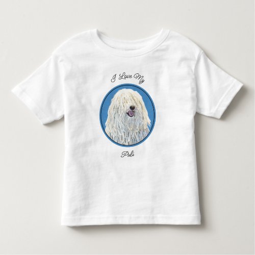 Puli Painting _ Cute Original Dog Art Toddler T_shirt