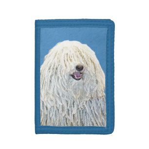 Puli Painting - Cute Original Dog Art Trifold Wallet