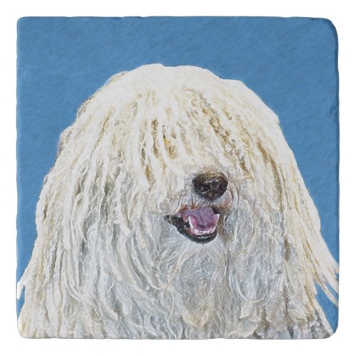 Puli Painting _ Cute Original Dog Art Trivet