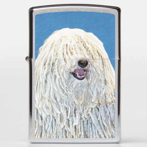 Puli Painting _ Cute Original Dog Art Zippo Lighter