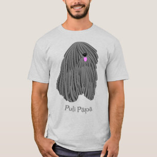Puli Papa Cute Puli Dog Cartoon T-Shirt