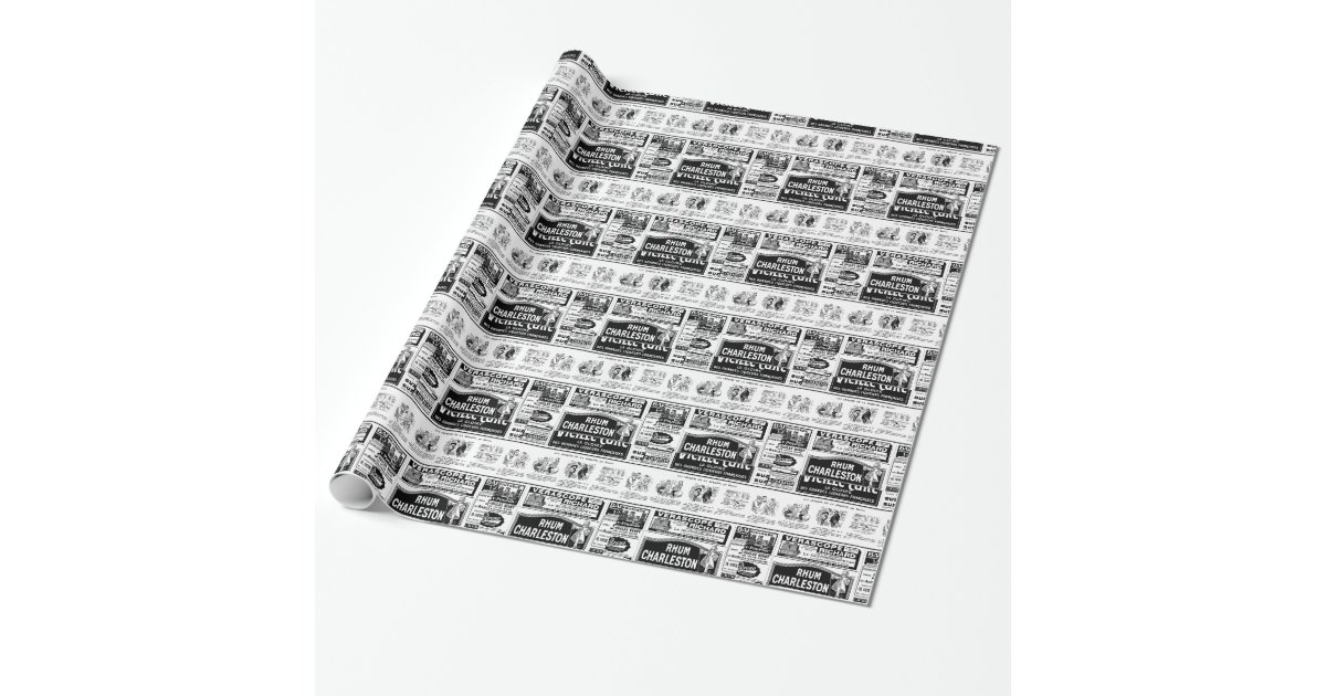 Newspaper vintage wrapping paper