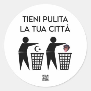 PULIZIA DI PRIMAVERA CLASSIC ROUND STICKER