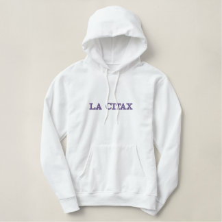 Pull LA CITAX violet Embroidered Hoodie