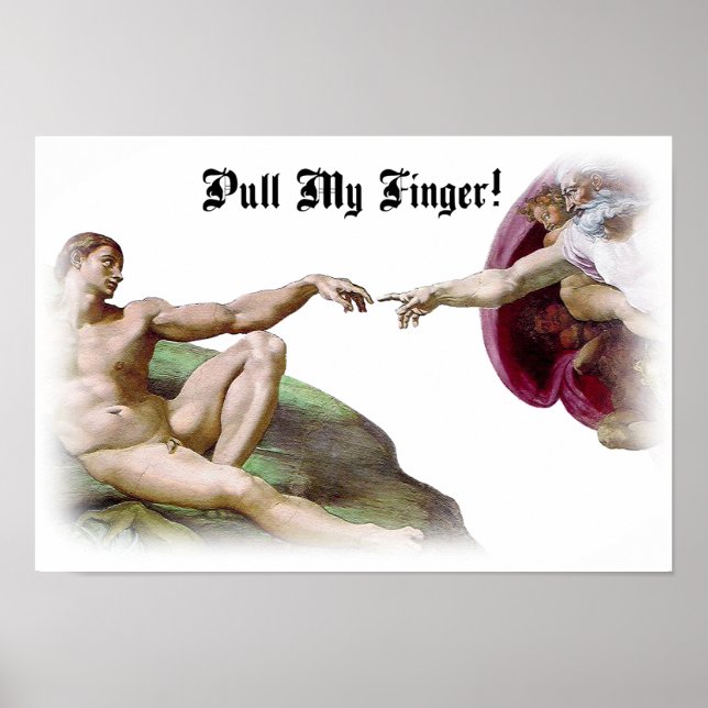 Pull My Finger Fart Humor Poster (Front)
