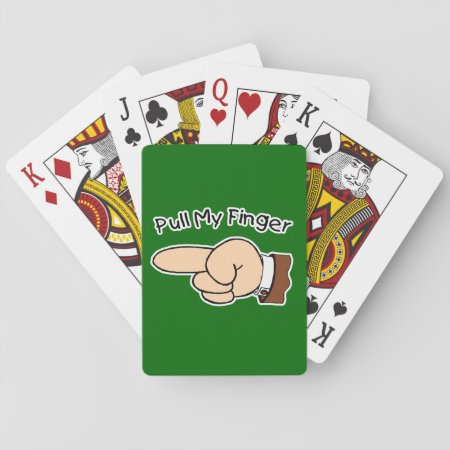 Pull My Finger Funny Playing Cards For Grandpa