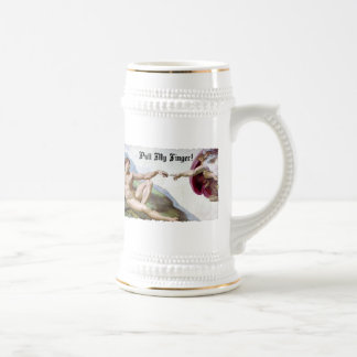 Pull My Finger - Michelangelo Creation Fart Humor Beer Stein