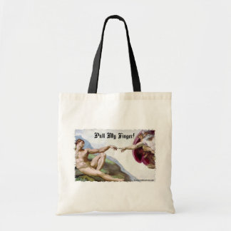 Pull My Finger - Michelangelo Creation Fart Humor Tote Bag