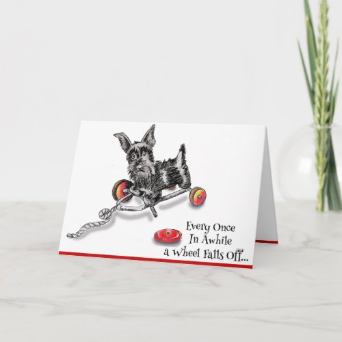 Pull Toy Scottish Terrier  Get Well Card