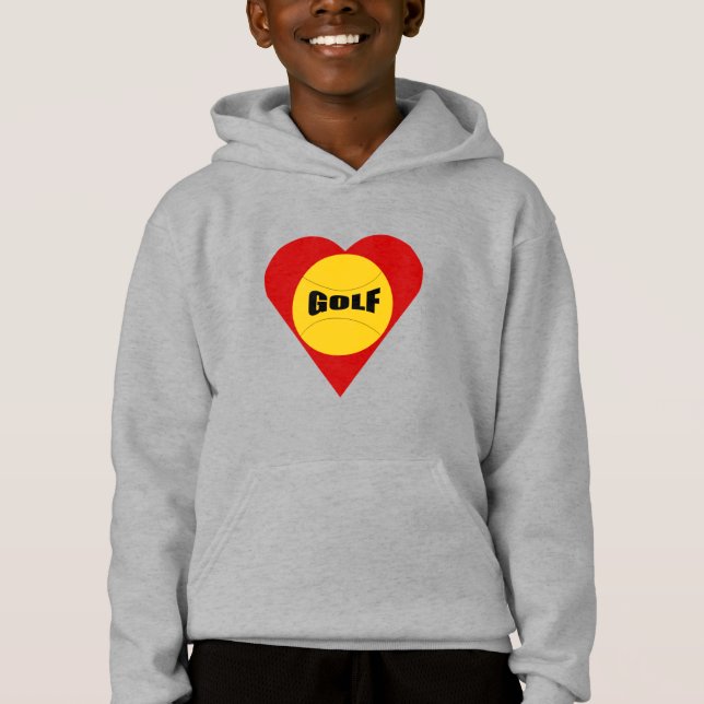 Pull with hot hood children LOVE GOLF Hoodie (Front)