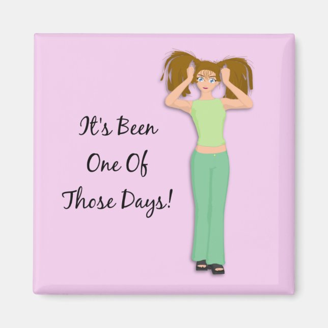 Pull Your Hair Out Toon Magnet (Front)