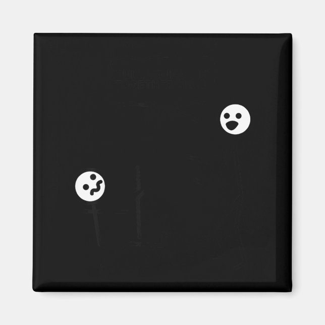 Pull Yourself Together Stick Figure Illustration Magnet (Front)
