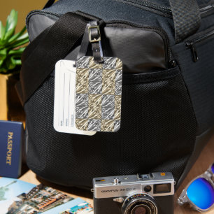 Pulled Bubble Fun / Black & White / Sepia / Luggage Tag