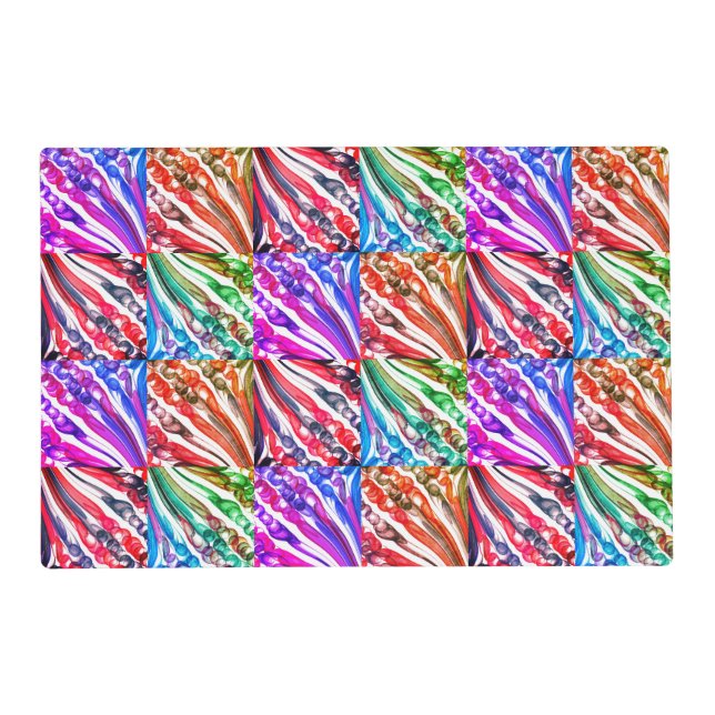 Pulled Bubble Fun / Filters / Laminated   Placemat (Front)