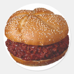 Pulled Pork Sandwich Classic Round Sticker