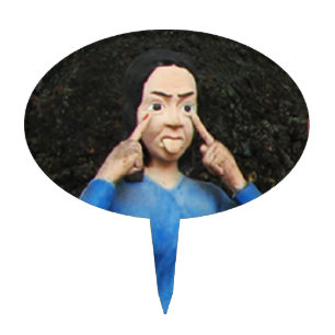 Pulling Faces Behind Your Back Cake Topper