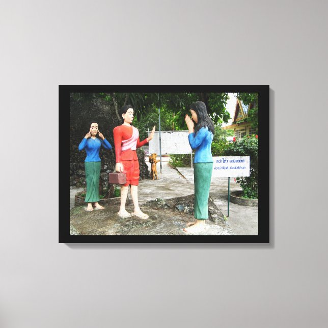 Pulling Faces Behind Your Back Canvas Print (Front)